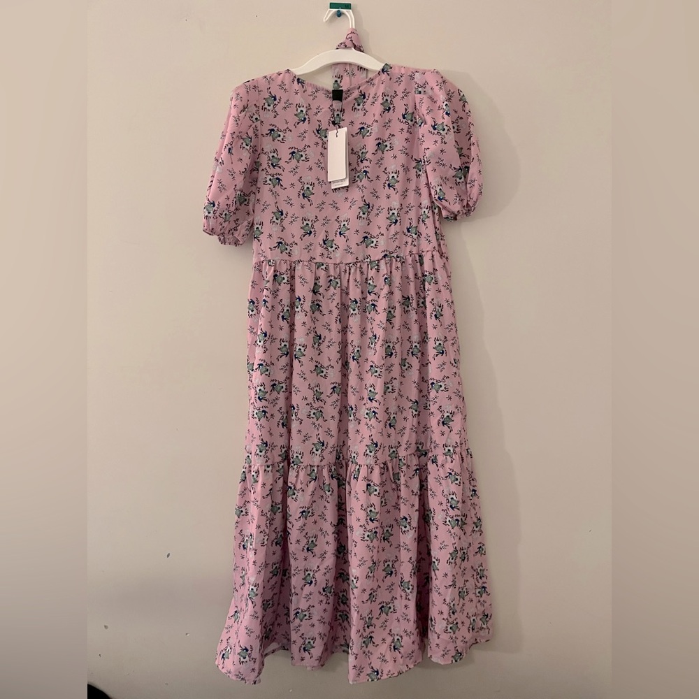 Floral Pink Maxi Dress NEW with Tag